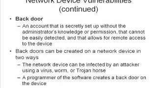 Network Vulnerabilities and Attacks Ch4