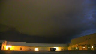 Ominous Orange Shelf Cloud Rolls into Kokomo, Indiana with Heavy Rain + Minor Flooding