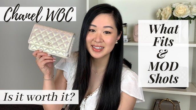 CHANEL IVORY IRIDESCENT WALLET ON CHAIN (WOC) UNBOXING & FIRST IMPRESSIONS