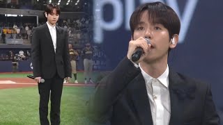 EXO BAEKHYUN singing SK and USA national anthems at MLB World Tour Seoul