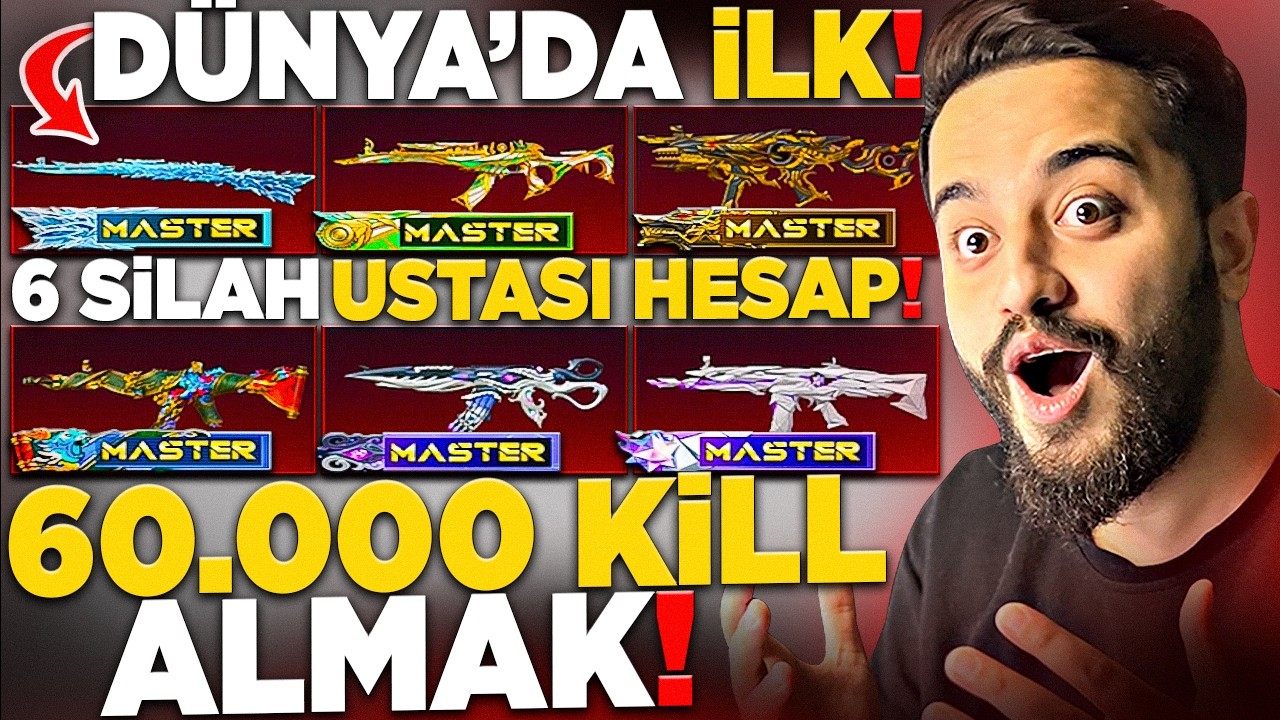 DÜNYADA İLK! 6 SİLAH İLE 60.000 KİL ALMIŞ HESAP! (İNANILMAZ) PUBG Mobile