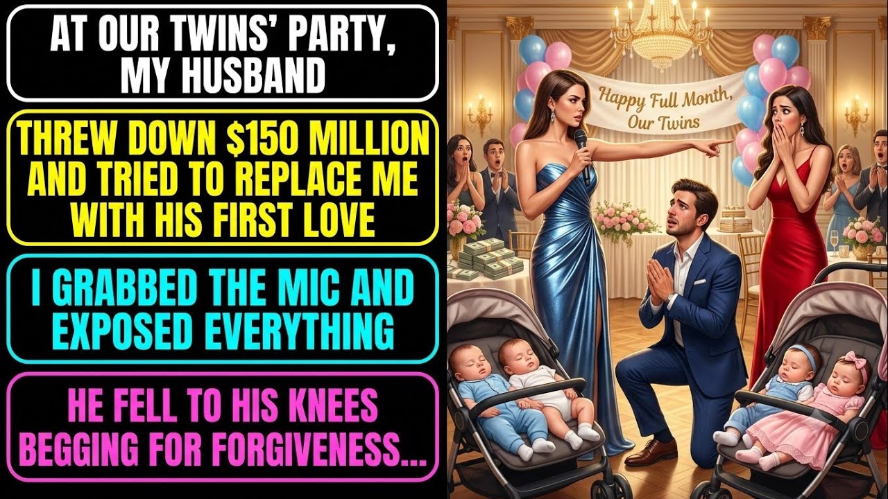 The ballroom was full of our family and friends, celebrating our twins’ first month, when my husband took the microphone and announced to everyone that our marriage was a lie. Then he threw a...