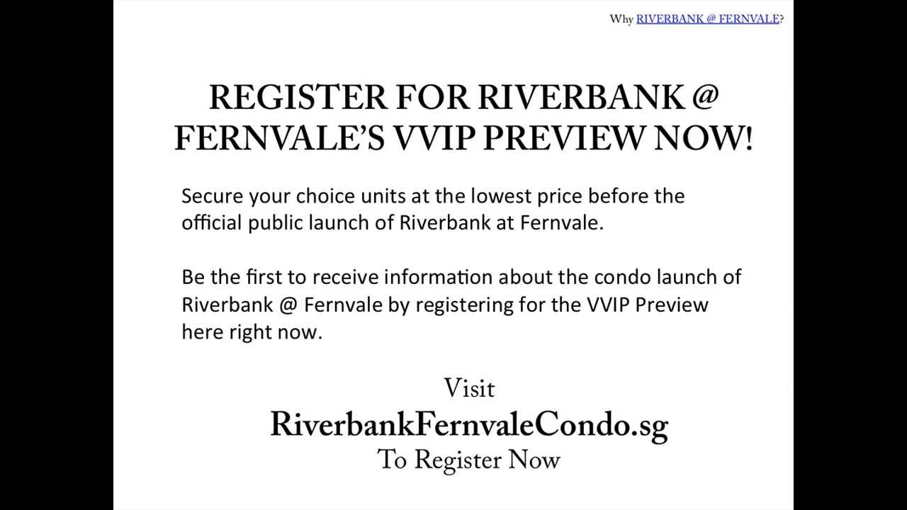 Riverbank @ Fernvale: Why Singaporeans Are Fighting To Reserve A Riverbank Condo Preview