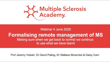 Formalising remote management of multiple sclerosis | MS Academy #MSCovid19