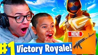*NEW* HEAVY AR IS OVERPOWERED!!! *SO MUCH DAMAGE* FORTNITE BATTLE ROYALE 10 YEAR OLD KID! STARTER PK
