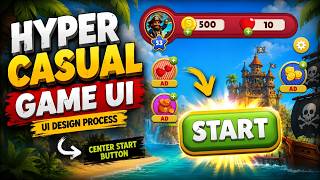 Hyper-Casual Game UI Design 🎮 | Start Button Animation & UI Process #design