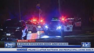 2 Iowa police officer shot to death in 20-minute span