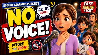 Emma Lost Her Voice Before the Show! 🎤😮 | Easy English Listening Practice (A2–B1)