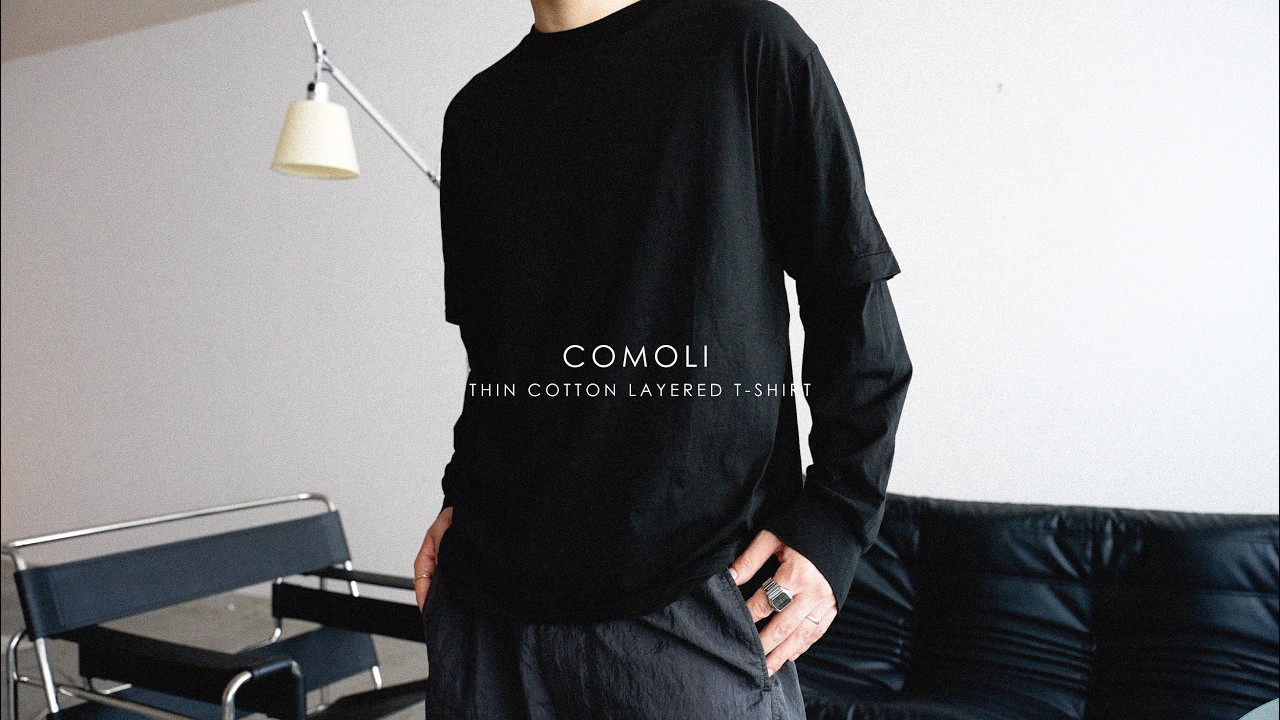 COMOLI Thin Cotton Layered T-Shirt. Honestly, it's amazing. - YouTube