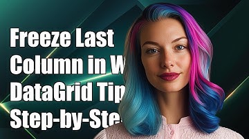 How to Freeze the Last Column in a WPF DataGrid: Step-by-Step Guide