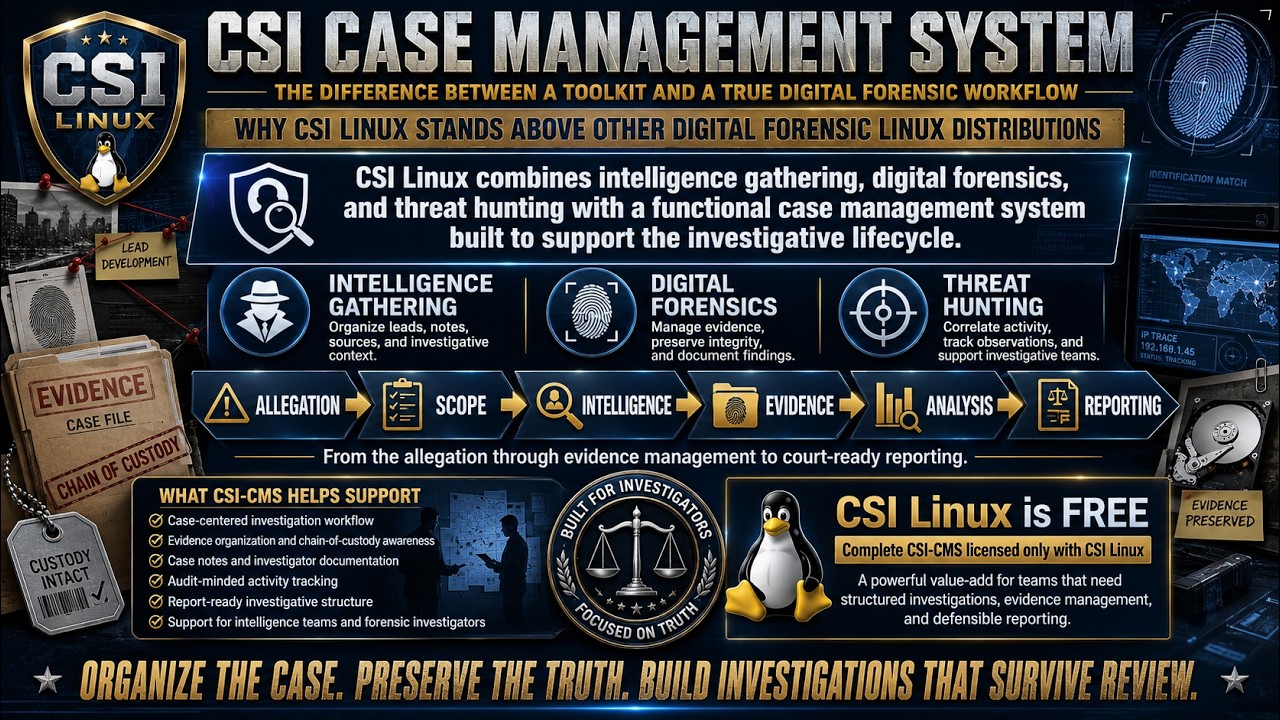 OSINT Username Search within the CSI Linux Case Management System - YouTube