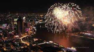 4K Pháo hoa Sài Gòn mừng năm mới HAPPY NEW YEAR Vietnam