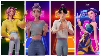 K-POP DEMON HUNTER-Zoey🆚Romans Saja  🆚Rumi 🆚Jinu🎶🆚Tiles Hop EDM Rush screenshot 4