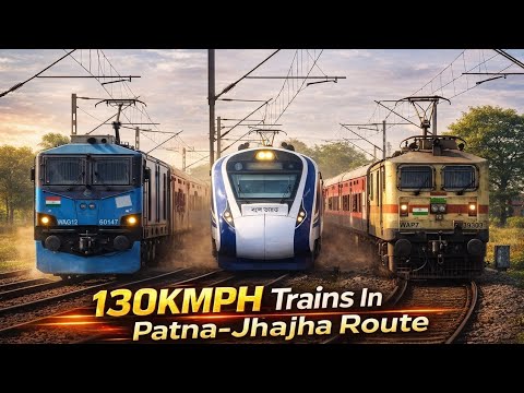 130KMPH High Speed Actions in Patna-Jhajha Section | New Delhi-Howrah Mainline | Indian Railways