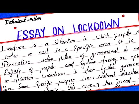 essay about lockdown experience