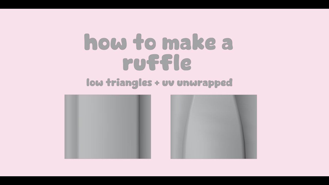 how to make ruffles on blender | low triangle + unwrapped - YouTube