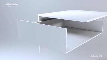 How does a self-close feature work on a drawer slide?