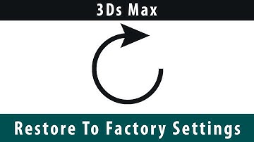 [3Ds Max] - Restore To Factory Settings