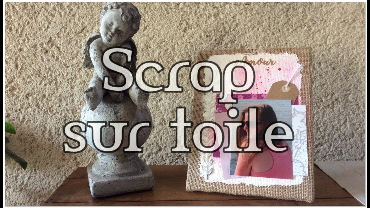 Tuto Scrap sur toile de jute , effet garanti #47