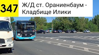 картинка: Автобус 347. Ж/Д ст. Ораниенбаум - Кладбище 