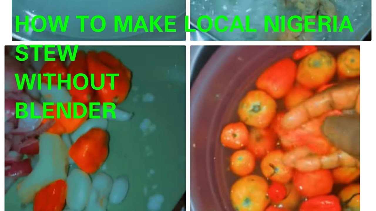 How To make Nigeria Local Rice Stew Without Using Blender #trending # ...