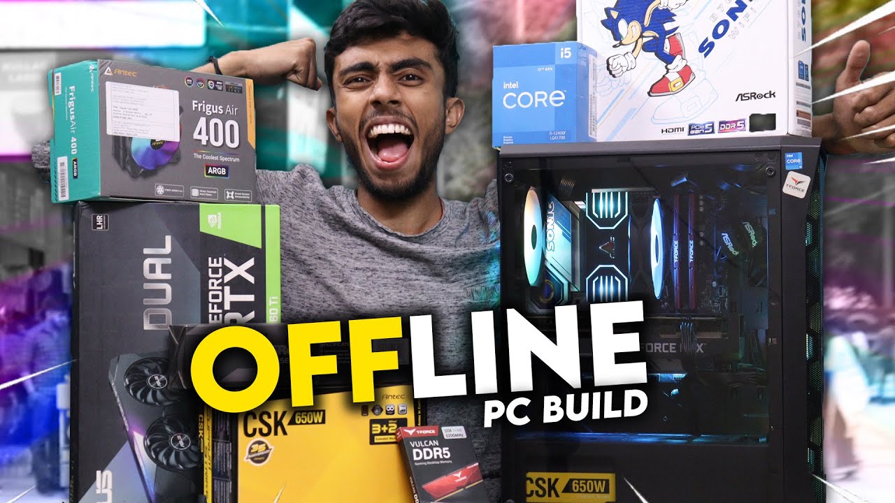 OFFLINE PC Build From Nehru Place!⚡️- MY New Gaming/ Editing Beast PC ...