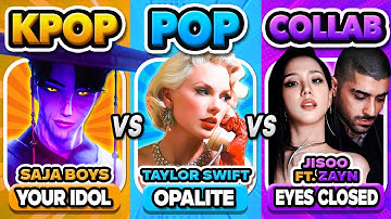 KPOP vs POP vs COLLAB 🔥 SAVE ONE SONG 🤩 | Music Quiz