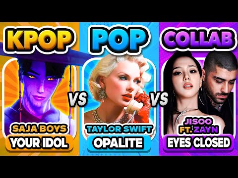 KPOP Vs POP Vs COLLAB SAVE ONE SONG Music Quiz