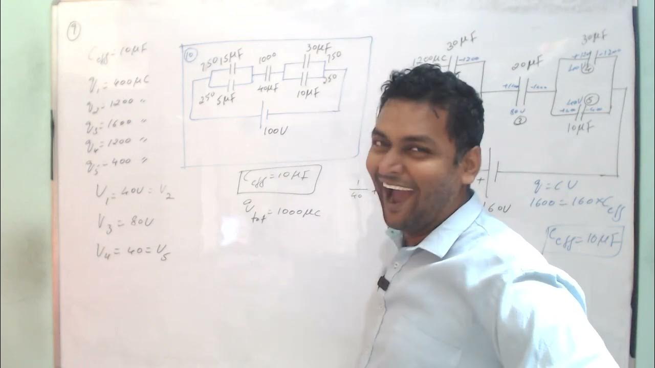 APPLICATION OF CAPACITORS 3 V IMP SERIES PARALLEL IIT JEE