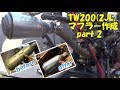 6年間放のバイクレストア開始　TW200 (2JL)【素人レストア】-Part13 マフラー作成Part2【DIY】ｽｰﾊﾟｰﾄﾗｯﾌﾟの加工とﾊﾟｲﾌﾟ作成