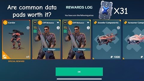 Big data pad opening, big prize, Condor unlocked in new war robots event