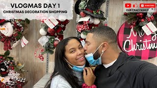 VLOGMAS DAY 1! GETTING CHRISTMAS DECORATIONS!