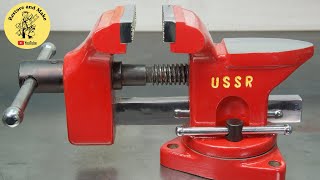 Rusted USSR Vice Restoration - Full Perfect Vise Restoration - ASMR - Russian Rare Vintage Vice