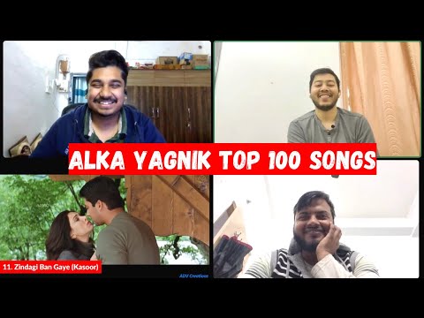 Top 100 Songs Of Alka Yagnik Reaction | Random 100 Hit Songs Of Alka Yagnik