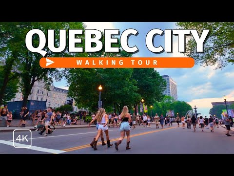Quebec City, Canada | Festival Season | Summer City Walk 4K