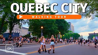 Quebec City 🇨🇦 Walk in Summer Festival Season | Canada Walking Tour | 4K with Captions