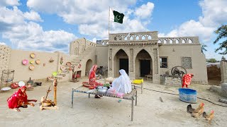 Beautiful Morning Routine of Village Women // Pakistan Village Life // Desert Village Food 