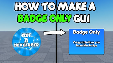 HOW TO MAKE A BADGE ONLY GUI | Roblox Studio Tutorial