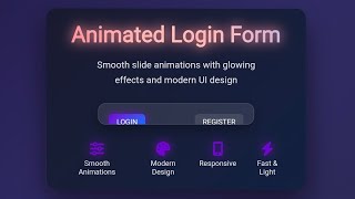 Animated Login Form with Full Sliding Header using HTML, CSS & JavaScript |Modern UI Design Tutorial