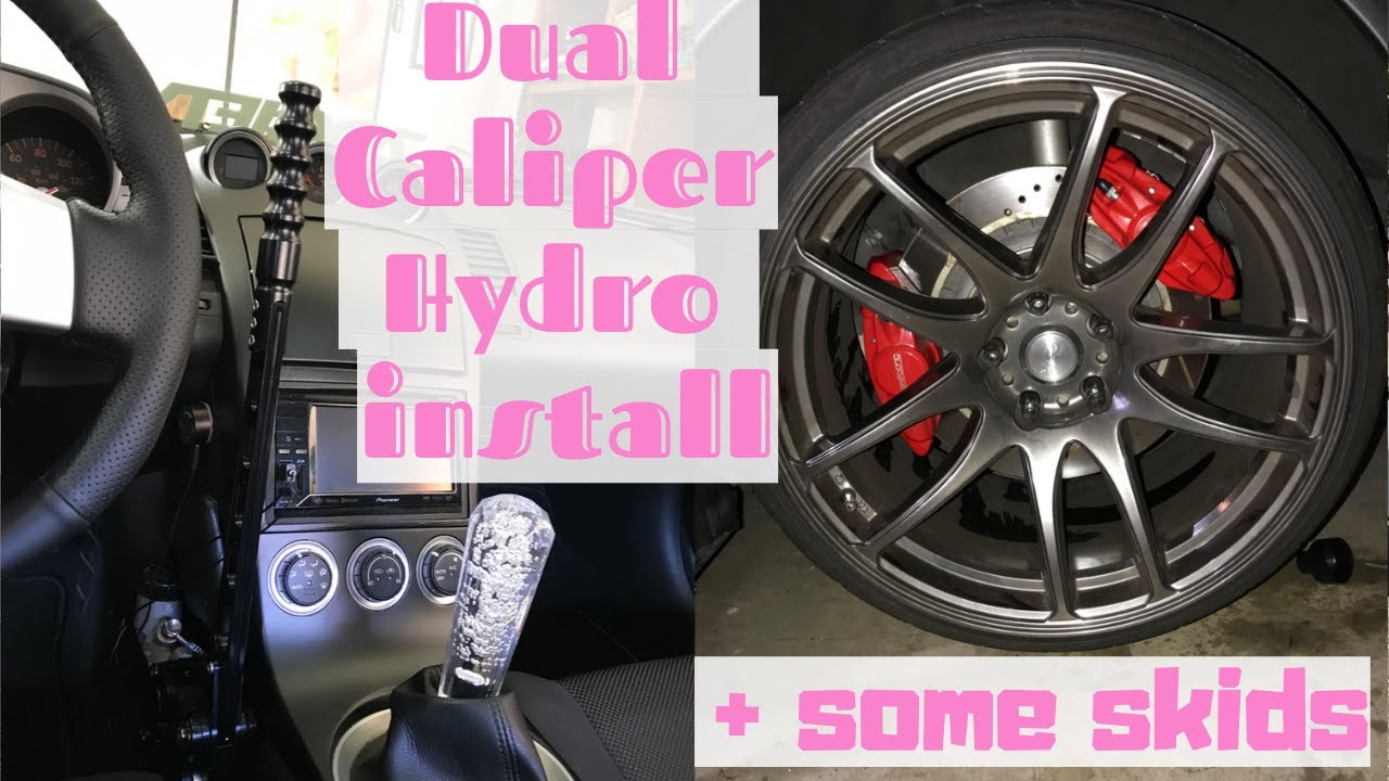 dual caliper hand brake set up on 350z + testing