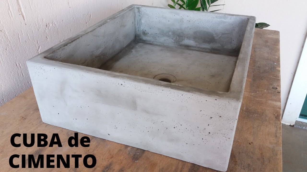 Cuba de concreto - ELEGANTE, FÁCIL E BARATA. Faça você mesmo - YouTube