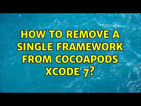 How to remove a single framework from Cocoapods Xcode 7?
