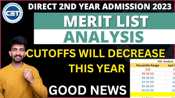 DSE Merit List Analysis 2023 | Direct Second Year Engineering Cutoffs will Decrease