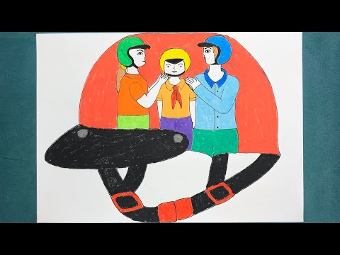 Video Vẽ tranh đội mũ xinh - bảo vệ chúng mình | vẽ tranh... - youtube