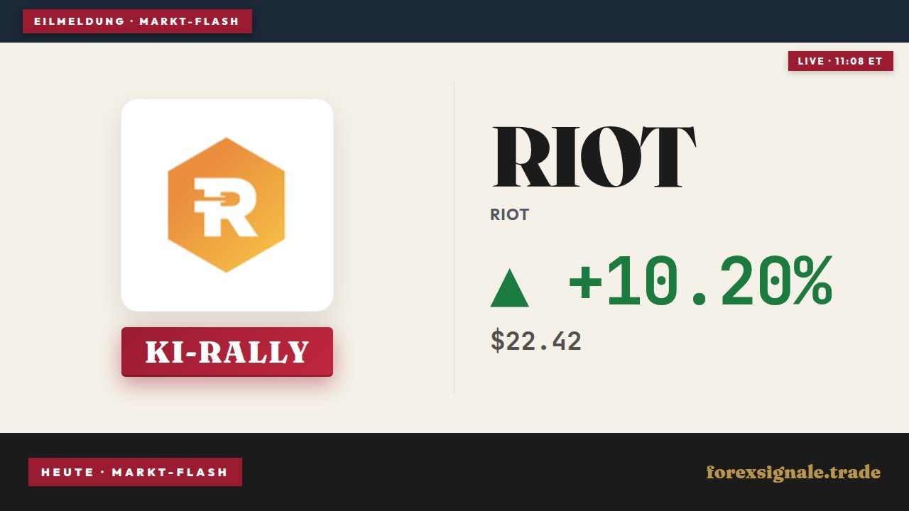 Riot Platforms Nuklear Partnerschaft: +10,6% Rallye mit KI-Stromschock