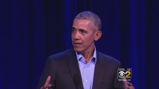 Obama Makes Surprise Appearance At Presidential Center Meeting