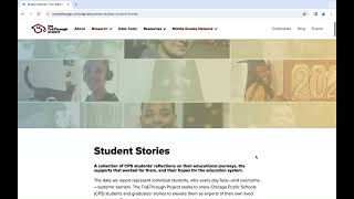 Student Stories Website Tutorial