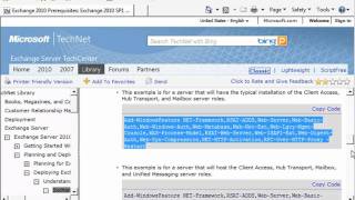 Installing Exchange 2010 Part 6 - Notes on Required Role Services and Features
