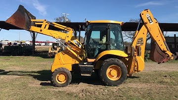 Lot 430 JCB 214 cab backhoe Extend-A-Hoe 4x4