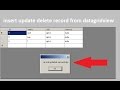 insert update delete data in database from datagridview